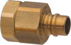 Parker - 3/4 Thread Brass Hydraulic Hose Valved Coupler - 2,000 psi, 52 GPM - Eagle Tool & Supply