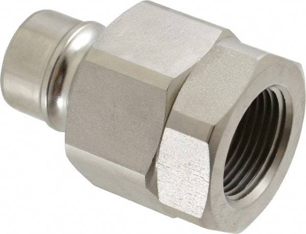 Parker - 3/4 Thread Stainless Steel Hydraulic Hose Valved Coupler - 2,000 psi, 52 GPM - Eagle Tool & Supply