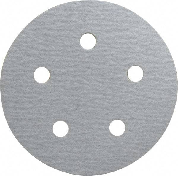 Made in USA - 5" Diam, 150 Grit, Silicon Carbide Hook & Loop Disc - Very Fine Grade, Coated, B Weight Paper Backing, - Eagle Tool & Supply