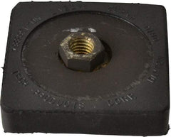 Tech Products - 350 Lb Capacity, 1/2-13 Thread, 5/8" OAL, Steel Stud, Tapped Pivotal Socket Mount Leveling Pad & Mount - 3" Base Diam, Neoprene Pad - Eagle Tool & Supply