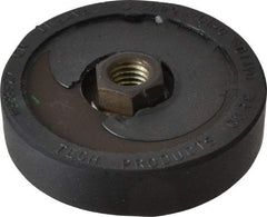 Tech Products - 700 Lb Capacity, 1/2-13 Thread, 3/4" OAL, Steel Stud, Tapped Pivotal Socket Mount Leveling Pad & Mount - 3" Base Diam, Neoprene Pad - Eagle Tool & Supply