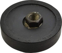 Tech Products - 1000 Lb Capacity, 1/2-13 Thread, 3/4" OAL, Steel Stud, Tapped Pivotal Socket Mount Leveling Pad & Mount - 3" Base Diam, Neoprene Pad - Eagle Tool & Supply