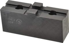 Bison - 15-3/4 to 16" Chuck Capacity, Tongue & Groove Attachment, Square Soft Lathe Chuck Jaw - 1 Jaw, Steel, 3" Btw Mount Hole Ctrs, 5-1/2" Long x 1-21/32" Wide x 1-5/8" High, 1/2" Groove - Eagle Tool & Supply