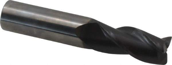 Accupro - 3/4", 3 Flute, Single End, Solid Carbide, 0.03" Corner Radius End Mill - 4" OAL, 35° Helix, Right Hand Flute, 1-5/8" LOC, Right Hand Cut - Eagle Tool & Supply