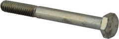 Made in USA - 1/4-20 UNC, 2-1/2" Length Under Head Hex Head Cap Screw - Eagle Tool & Supply