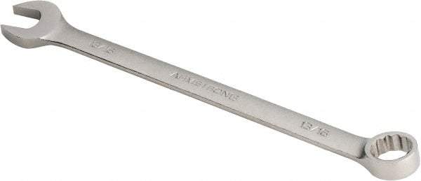 Armstrong - 13/16" 12 Point Offset Combination Wrench - 15° Offset Angle, 11-3/4" OAL, Steel, Satin Finish - Eagle Tool & Supply