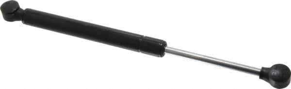 Value Collection - 0.32" Rod Diam, 0.75" Tube Diam, 90 Lb Capacity, Fixed Force Gas Spring - 11.9" Extended Length, 3.5" Stroke Length, Plastic Ball Socket, Black Nitride Piston - Eagle Tool & Supply
