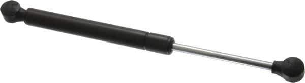 Value Collection - 0.32" Rod Diam, 0.75" Tube Diam, 120 Lb Capacity, Fixed Force Gas Spring - 11.9" Extended Length, 3.5" Stroke Length, Plastic Ball Socket, Black Nitride Piston - Eagle Tool & Supply