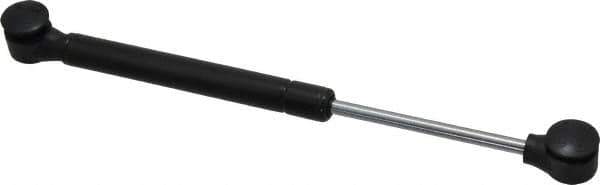 Value Collection - 0.24" Rod Diam, 0.59" Tube Diam, 20 Lb Capacity, Fixed Force Gas Spring - 9.6" Extended Length, 3.15" Stroke Length, Plastic Ball Socket, Black Nitride Piston - Eagle Tool & Supply