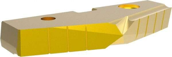 Allied Machine and Engineering - 3-9/32" Diam x 7/16" Thick, Seat Code 6, 144° Included Angle Spade Drill Insert - TiN Coated, High Speed Steel, Series GEN2 T-A - Eagle Tool & Supply