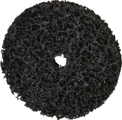 3M - 4" Very Coarse Grade Silicon Carbide Deburring Disc - 1/2" Center Hole, Arbor Connection, Black, 6,000 Max RPM - Eagle Tool & Supply