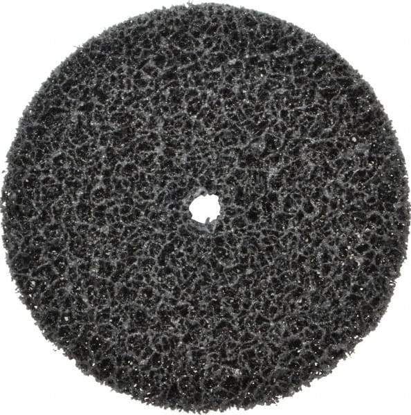 3M - 6" Very Coarse Grade Silicon Carbide Deburring Disc - 1/2" Center Hole, Arbor Connection, Black, 4,000 Max RPM - Eagle Tool & Supply