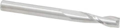 RobbJack - 3/16", 5/8" LOC, 3/16" Shank Diam, 2" OAL, 2 Flute, Solid Carbide Square End Mill - Single End, Uncoated, Spiral Flute, 30° Helix, Centercutting, Right Hand Cut, Right Hand Flute, Series NR-204 - Eagle Tool & Supply