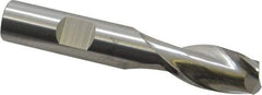 RobbJack - 33/64", 1" LOC, 1/2" Shank Diam, 3" OAL, 2 Flute, Solid Carbide Square End Mill - Single End, Uncoated, Spiral Flute, 30° Helix, Centercutting, Right Hand Cut, Right Hand Flute, Series NR-204 - Eagle Tool & Supply
