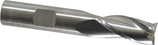 RobbJack - 1/2", 1" LOC, 1/2" Shank Diam, 3" OAL, 3 Flute, Solid Carbide Square End Mill - Single End, Uncoated, Spiral Flute, 30° Helix, Centercutting, Right Hand Cut, Right Hand Flute, Series NR-303 - Eagle Tool & Supply