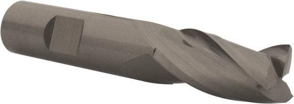RobbJack - 5/8", 1-1/4" LOC, 5/8" Shank Diam, 3-1/2" OAL, 3 Flute, Solid Carbide Square End Mill - Single End, Uncoated, Spiral Flute, 30° Helix, Centercutting, Right Hand Cut, Right Hand Flute, Series NR-303 - Eagle Tool & Supply
