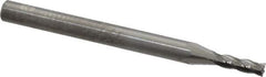 RobbJack - 5/64", 1/4" LOC, 1/8" Shank Diam, 1-1/2" OAL, 4 Flute, Solid Carbide Square End Mill - Single End, Uncoated, Spiral Flute, 30° Helix, Centercutting, Right Hand Cut, Right Hand Flute, Series NR-404 - Eagle Tool & Supply