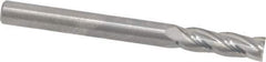 RobbJack - 3/16", 5/8" LOC, 3/16" Shank Diam, 2" OAL, 4 Flute, Solid Carbide Square End Mill - Single End, Uncoated, Spiral Flute, 30° Helix, Centercutting, Right Hand Cut, Right Hand Flute, Series NR-404 - Eagle Tool & Supply