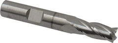 RobbJack - 11/32", 13/16" LOC, 3/8" Shank Diam, 2-1/2" OAL, 4 Flute, Solid Carbide Square End Mill - Single End, Uncoated, Spiral Flute, 30° Helix, Centercutting, Right Hand Cut, Right Hand Flute, Series NR-404 - Eagle Tool & Supply