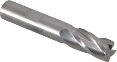 RobbJack - 33/64", 1" LOC, 1/2" Shank Diam, 3" OAL, 4 Flute, Solid Carbide Square End Mill - Single End, Uncoated, Spiral Flute, 30° Helix, Centercutting, Right Hand Cut, Right Hand Flute, Series NR-404 - Eagle Tool & Supply