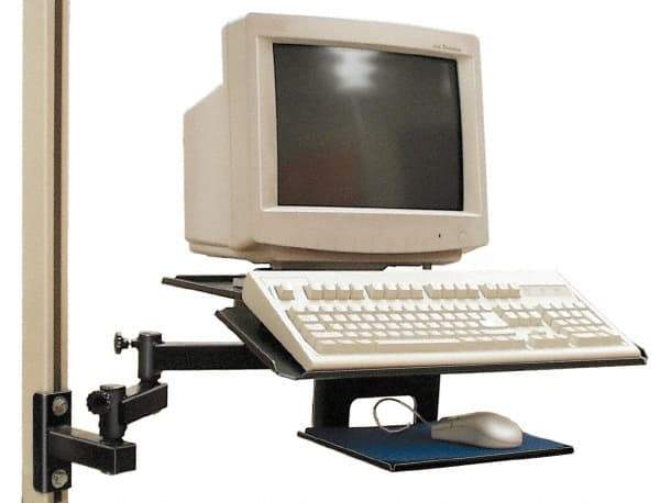 Qualtech - Steel Workbench & Workstation Combo Computer/Keyboard Tray - Use with Hubbell Workbenches - Eagle Tool & Supply