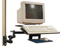 Qualtech - Steel Workbench & Workstation Combo Computer/Keyboard Tray - Use with Hubbell Workbenches - Eagle Tool & Supply