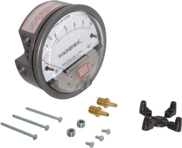 Dwyer - 15 Max psi, 2% Accuracy, NPT Thread Air Filter Kit - 1/8 Inch Thread, 6 Inch Water Column, 140°F Max - Eagle Tool & Supply