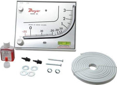 Dwyer - 10 Max psi, 3% Accuracy, Plastic Manometer - 10 Maximum PSI, 3 Inch Water Column, 140°F Max - Eagle Tool & Supply