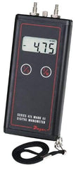 Dwyer - 11 Max psi, 0.5% Accuracy, Handheld Digital Manometer - 40 Inch Water Column, 122°F Max - Eagle Tool & Supply