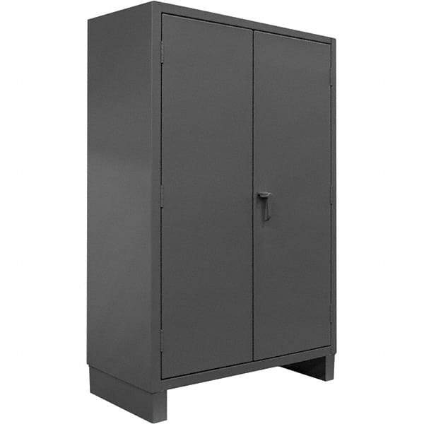 Durham - 4 Shelf Locking Storage Cabinet - Steel, 48" Wide x 24" Deep x 78" High, Gray - Eagle Tool & Supply