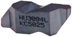 Kennametal - 3094NU Grade KC5025, 2.39mm Cutting Width Carbide Grooving Insert - 3.18mm Max Depth of Cut, Left Hand, 0.51mm Corner Radius, TiAlN Finish - Eagle Tool & Supply