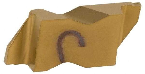 Kennametal - 3062NG K Grade KT315, 1.58mm Cutting Width Cermet Grooving Insert - 2.39mm Max Depth of Cut, Right Hand, 0.19mm Corner Radius, TiN/TiCN/TiN Finish - Eagle Tool & Supply