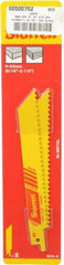 Starrett - 6" Long x 3/4" Thick, Bi-Metal Reciprocating Saw Blade - Straight Profile, 6 TPI, Toothed Edge, Universal Shank - Eagle Tool & Supply