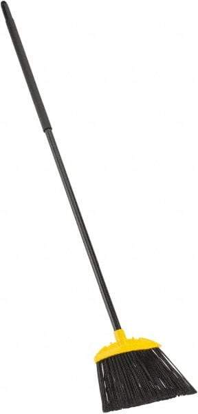 Rubbermaid - 10" Wide, Black Polypropylene Bristles, Metal Handle, Angled Broom - Flagged, Water Resistant - Eagle Tool & Supply