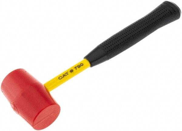 No-Mar - 5/8 Lb Head 1-5/8" Face Urethane Hammer - Fiberglass Handle - Eagle Tool & Supply