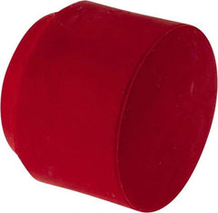 Made in USA - 2" Face Diam, Grade Medium, Red Hammer Replacement Tip - Vinyl - Eagle Tool & Supply