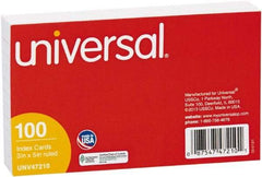 UNIVERSAL - 100 Index Cards - 3 x 5" - Eagle Tool & Supply