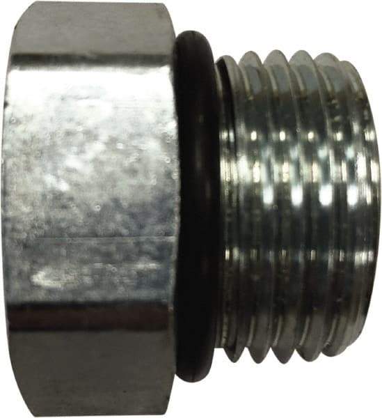 Parker - 2-1/2 Male Thread, Steel Industrial Pipe Hex Head Plug - Male SAE-ORB, 2,000 psi - Eagle Tool & Supply