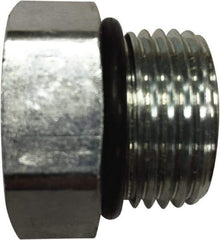 Parker - 2-1/2 Male Thread, Steel Industrial Pipe Hex Head Plug - Male SAE-ORB, 2,000 psi - Eagle Tool & Supply