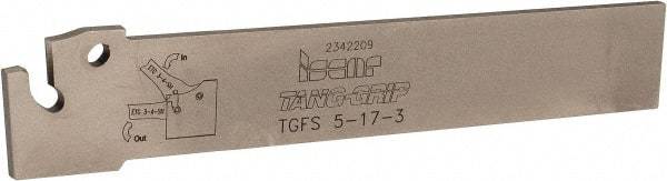 Iscar - 0.685" Blade Height, 0.098" Blade Width, 4.331" OAL, Neutral Cut, Single End Indexable Cut-Off Blade - TGFS Blade, Tang-Grip Series - Eagle Tool & Supply