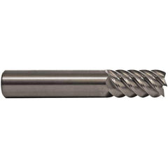 M.A. Ford - 9/16", 1-1/8" LOC, 9/16" Shank Diam, 3-1/2" OAL, 6 Flute, Solid Carbide Square End Mill - Single End, ALtima Finish, Spiral Flute, 53° Helix, Right Hand Cut, Right Hand Flute - Eagle Tool & Supply