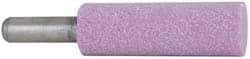 Grier Abrasives - 1" Head Diam x 3" Thickness, W224, Cylinder End, Aluminum Oxide Mounted Point - Pink, Medium Grade, 60 Grit, 15,000 RPM - Eagle Tool & Supply