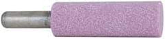 Grier Abrasives - 1" Head Diam x 3" Thickness, W224, Cylinder End, Aluminum Oxide Mounted Point - Pink, Medium Grade, 60 Grit, 15,000 RPM - Eagle Tool & Supply