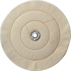 Dico - 10" Diam x 1/2" Thick Unmounted Buffing Wheel - Cushion Sewn, 1" Arbor Hole, Medium Density - Eagle Tool & Supply