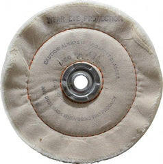 Dico - 6" Diam x 3/4" Thick Unmounted Buffing Wheel - Cushion Sewn, 1/2" Arbor Hole, Medium Density - Eagle Tool & Supply