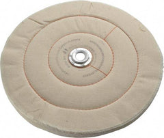 Dico - 10" Diam x 3/4" Thick Unmounted Buffing Wheel - Cushion Sewn, 1/2" Arbor Hole, Medium Density - Eagle Tool & Supply