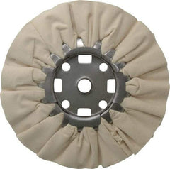 Divine Brothers - 8" Diam x 1/2" Thick Unmounted Buffing Wheel - Ventilated Bias Cut, 5/8" Arbor Hole - Eagle Tool & Supply