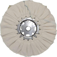 Divine Brothers - 10" Diam x 1/2" Thick Unmounted Buffing Wheel - Ventilated Bias Cut, 3/4" Arbor Hole - Eagle Tool & Supply