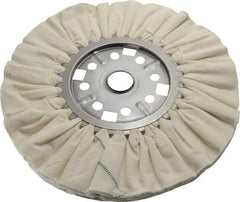 Divine Brothers - 12" Diam x 1/2" Thick Unmounted Buffing Wheel - Ventilated Bias Cut, 1-1/4" Arbor Hole - Eagle Tool & Supply