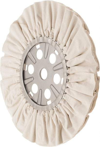 Divine Brothers - 16" Diam x 1/2" Thick Unmounted Buffing Wheel - Ventilated Bias Cut, 1-1/4" Arbor Hole - Eagle Tool & Supply